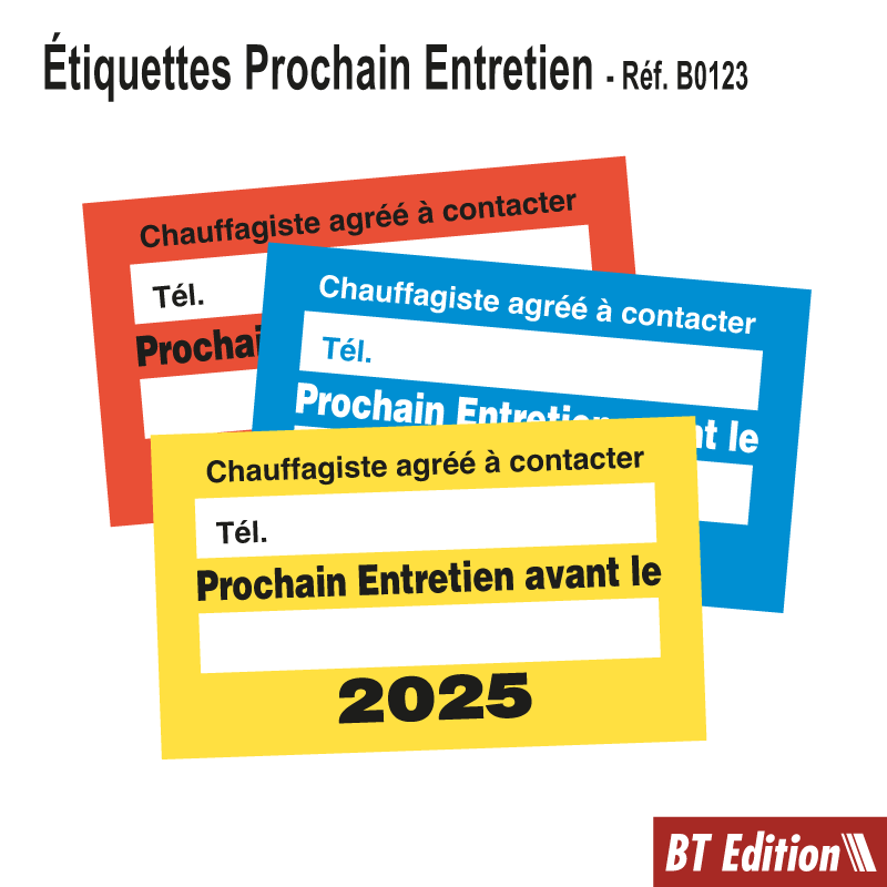 Etiquette Prochain Entretien Chauffage